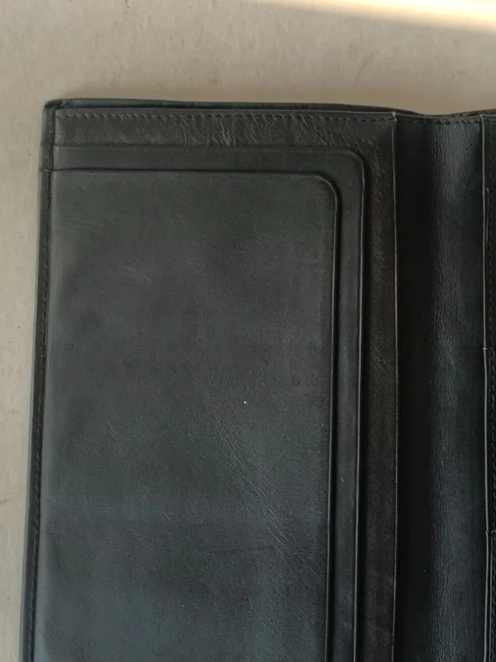 PIERO'S BABY CALFSKIN FIRST QUALITY MENS WALLET  MADE IN FLORENCE ITALY BLACK